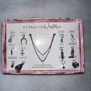 Western Charm Necklace Set with Interchangeable Charms